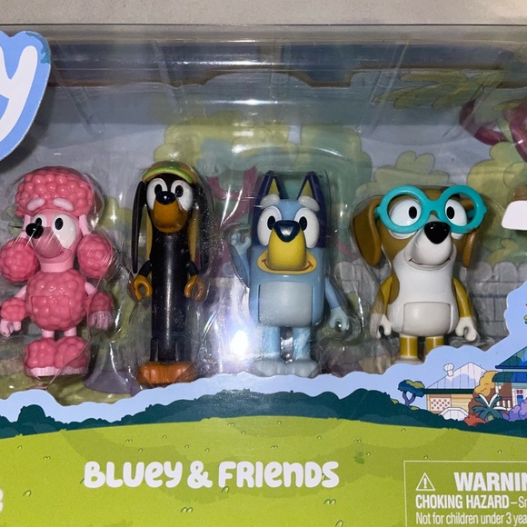 BLUEY FAMILY FRIENDS 1/  4-Pack Action Figure Set Bluey - Picture 4 of 5